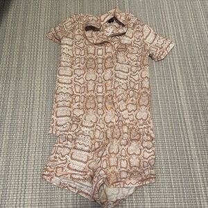 Cosabella Bella Short Sleeve Top & Boxer Pajama Set NWT